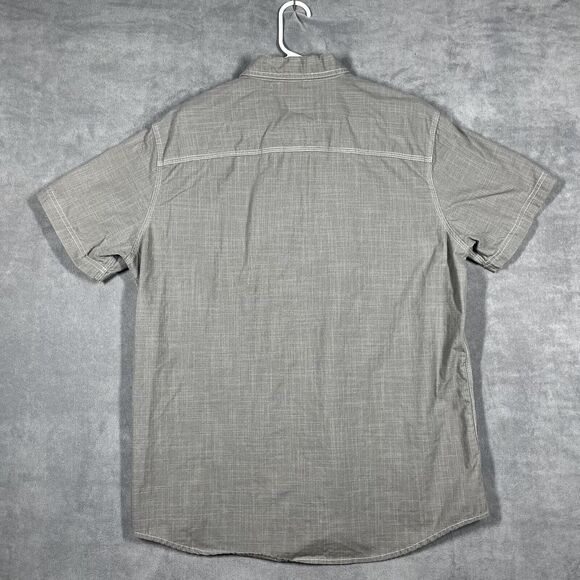 G.H. Bass & Co. Shirt Men's XL Gray Chambray Pockets Short Sleeve Button-Down - Picture 6 of 6